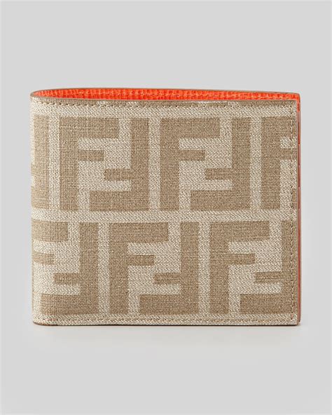 fendi zucca wallet mens|fendi zucca canvas wallets.